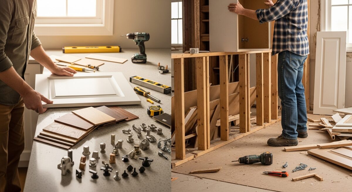 cabinet refacing vs replacement