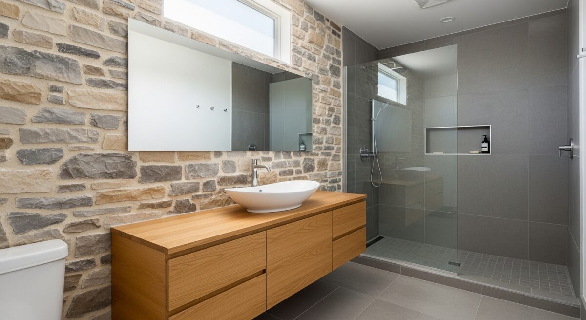 contemporary bathroom remodel