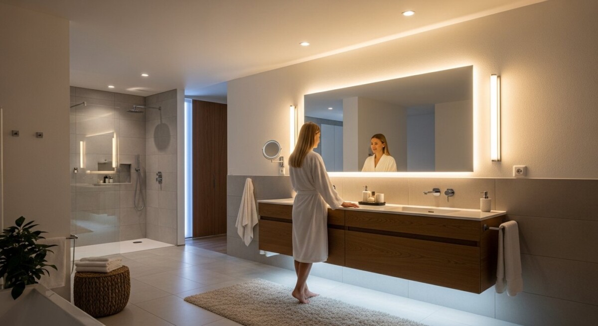 bathroom light placement