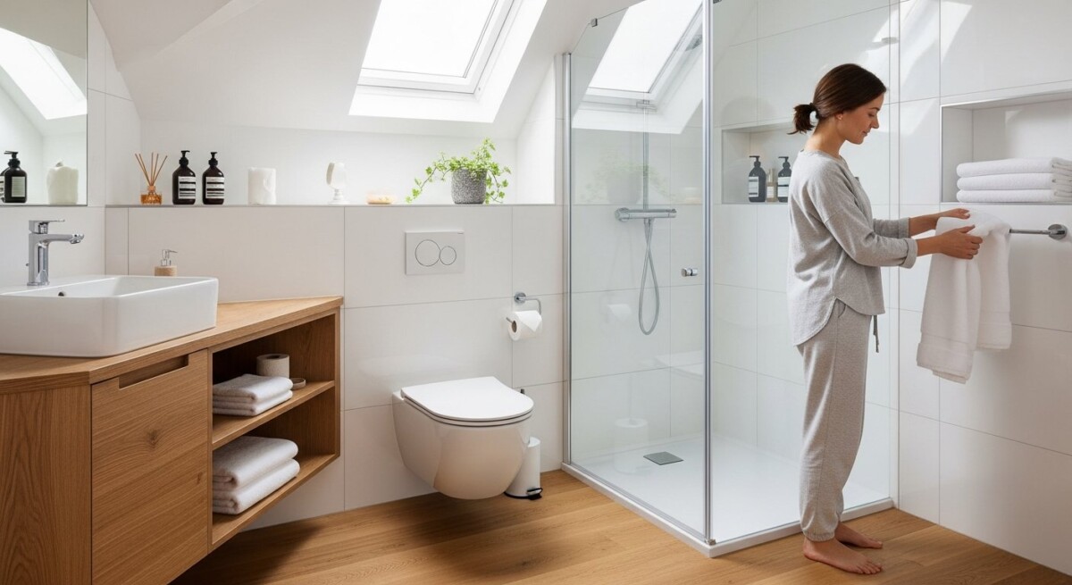 space saving bathroom layout